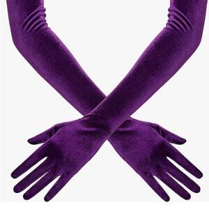 Long Opera Party Velvet Gloves